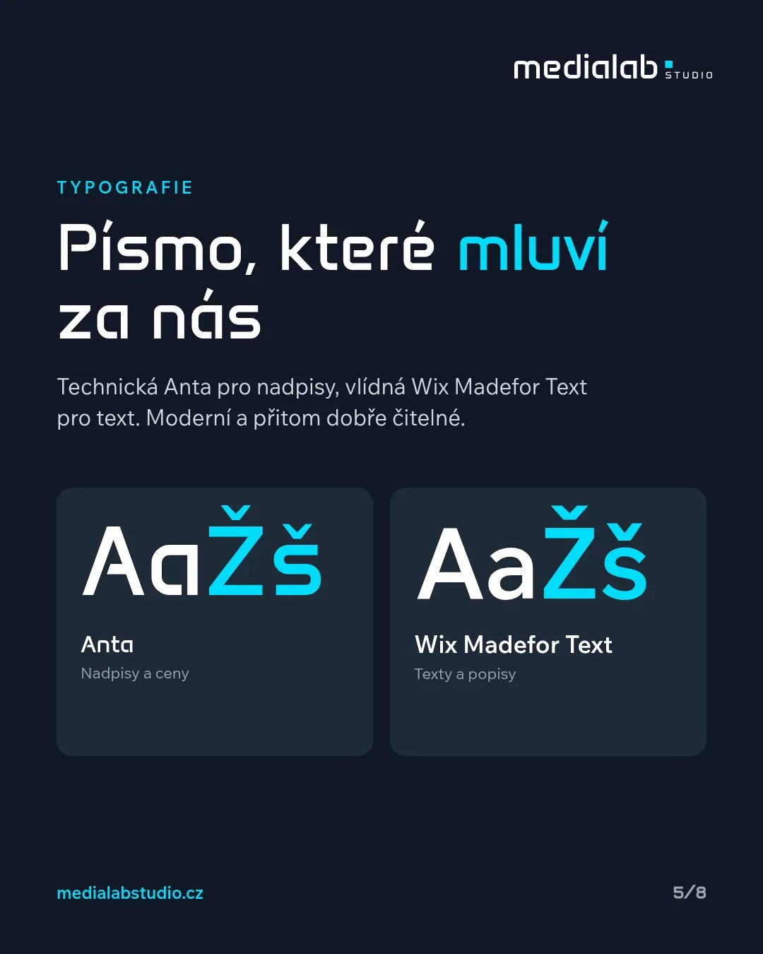 Příspěvek na sociální sítě: Písmo, které mluví za nás