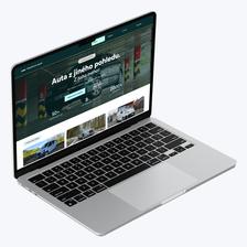 Web Menežerovic Garáž na notebooku